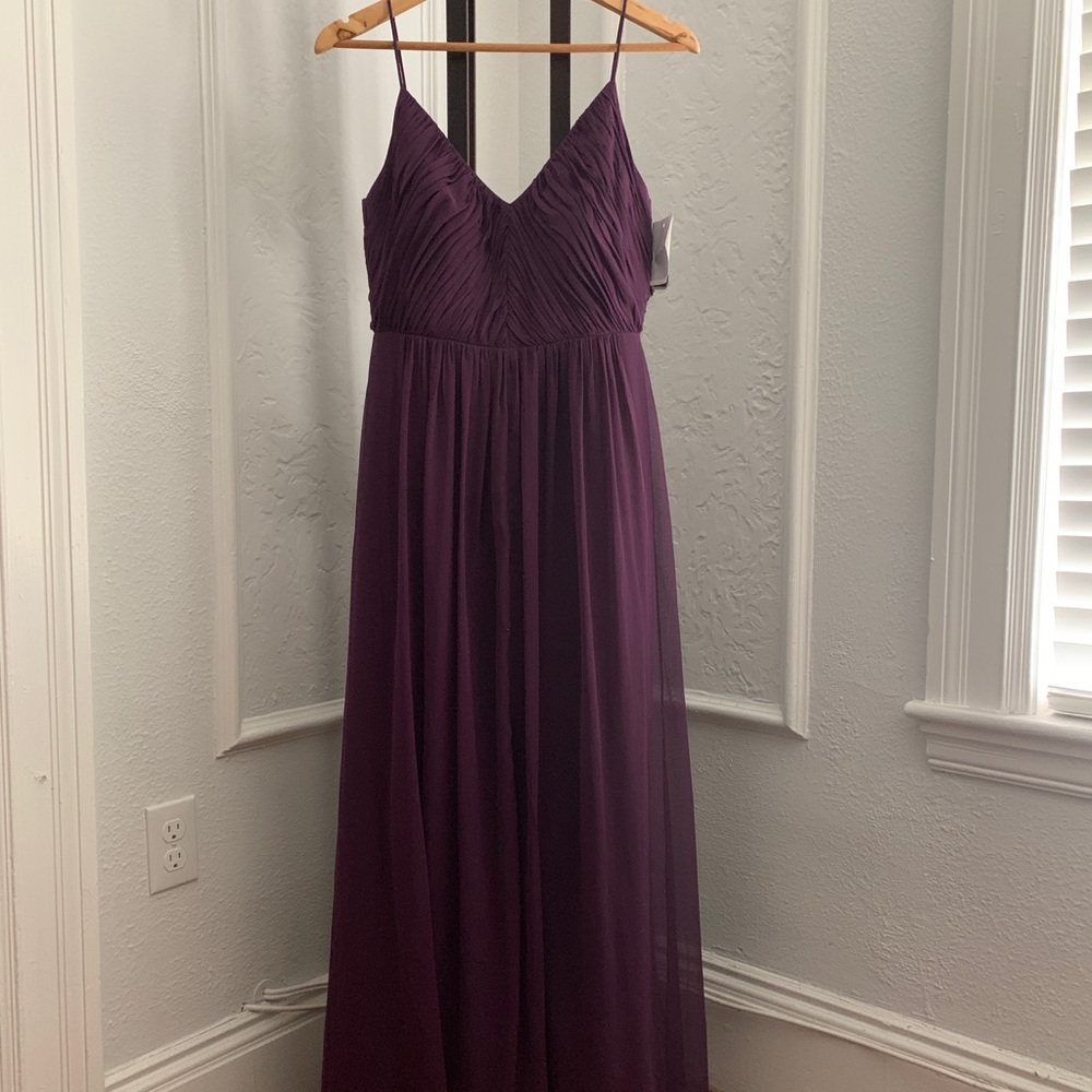 NWT Dessy Dress Lux Chiffon Size 6